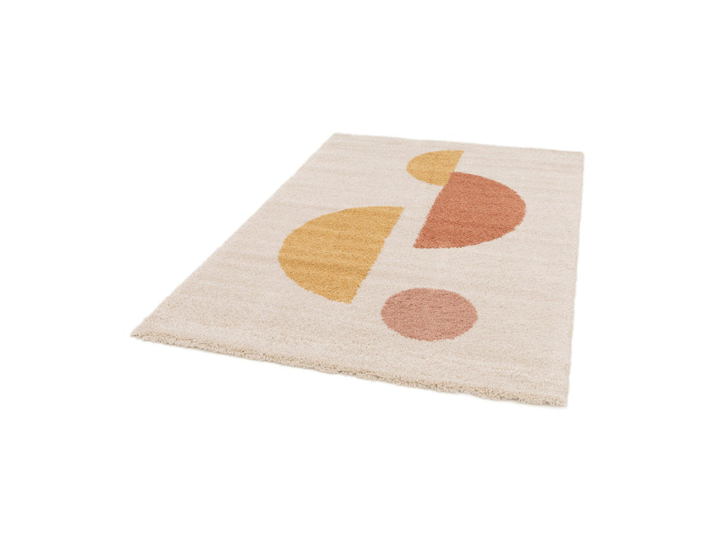 Adeline - Tapis Poils Ras - Motif Abstrait - Jaune