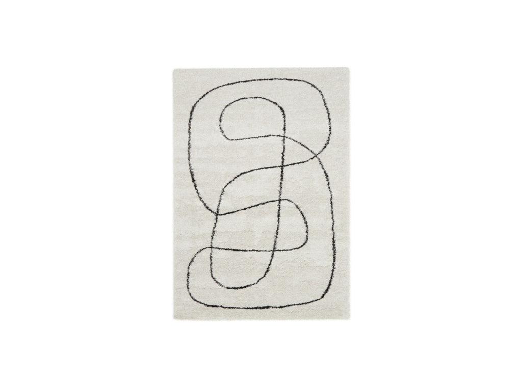 Laure - Alfombra de pelo corto - Motivo abstracto - Blanco