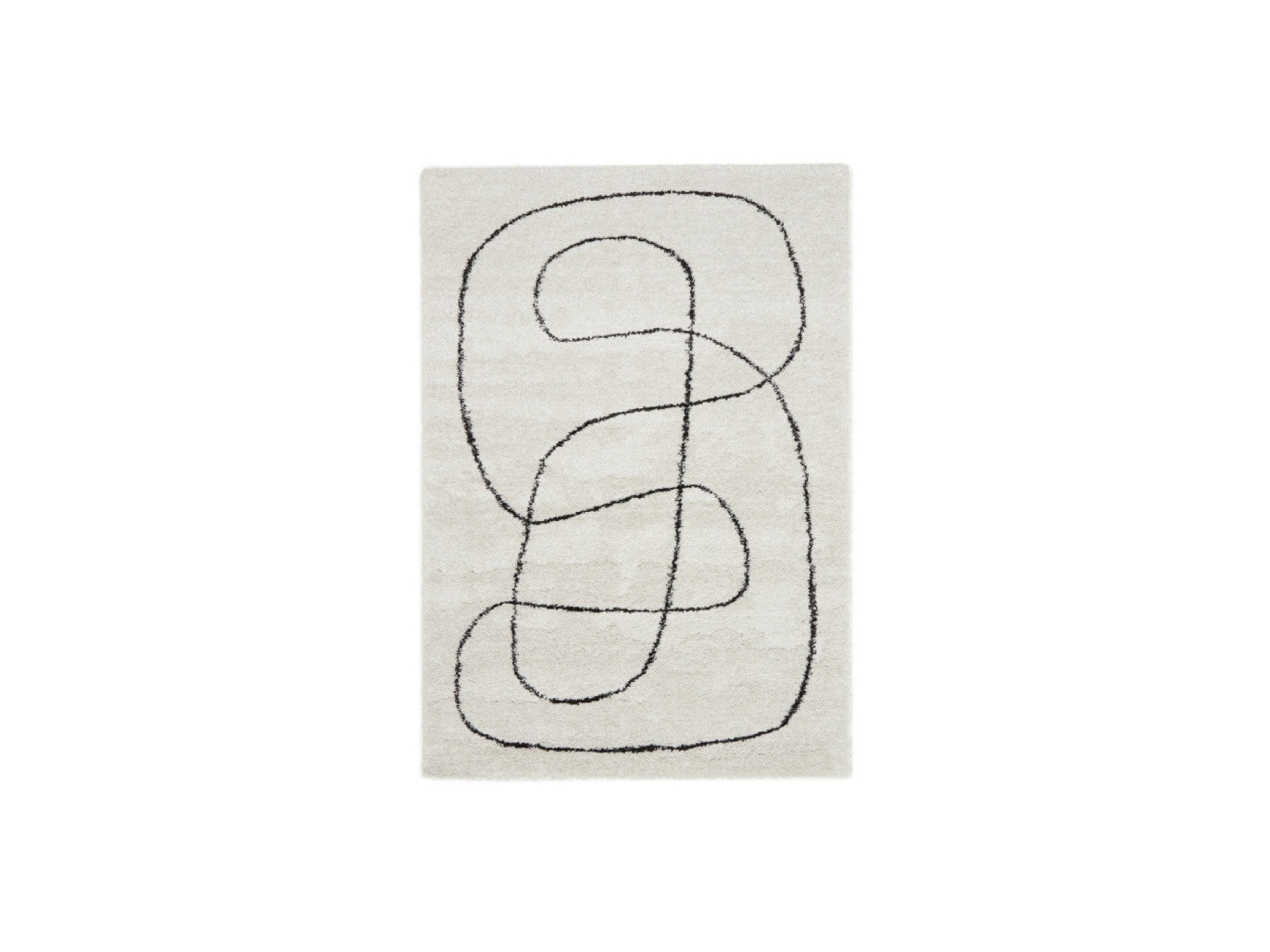 Laure - Alfombra de pelo corto - Motivo abstracto - Blanco