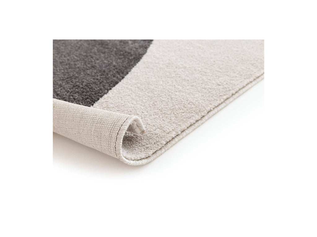 Martine - Tapis Poils Ras - Motif Abstrait - Gris Foncé