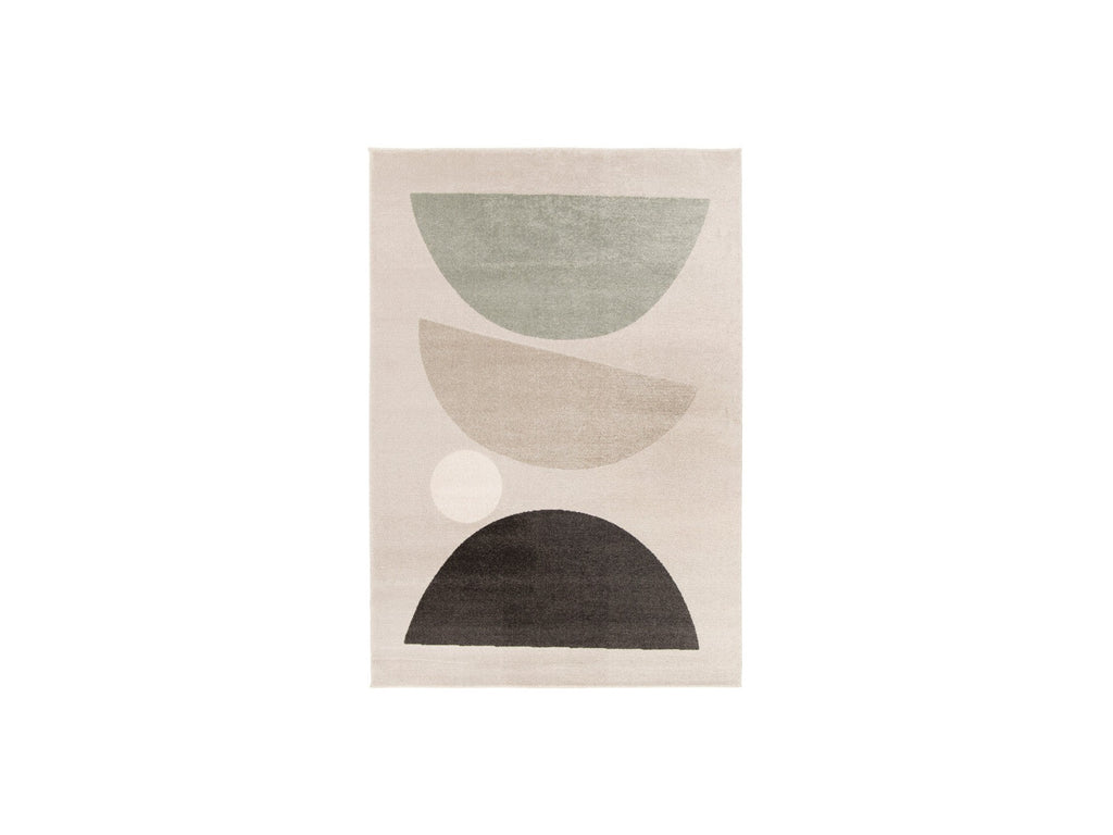 Martine - Tapis Poils Ras - Motif Abstrait - Gris Foncé