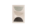 Martine - Tapis Poils Ras - Motif Abstrait - Gris Foncé