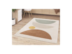 Martine - Tapis Poils Ras - Motif Abstrait - Orange