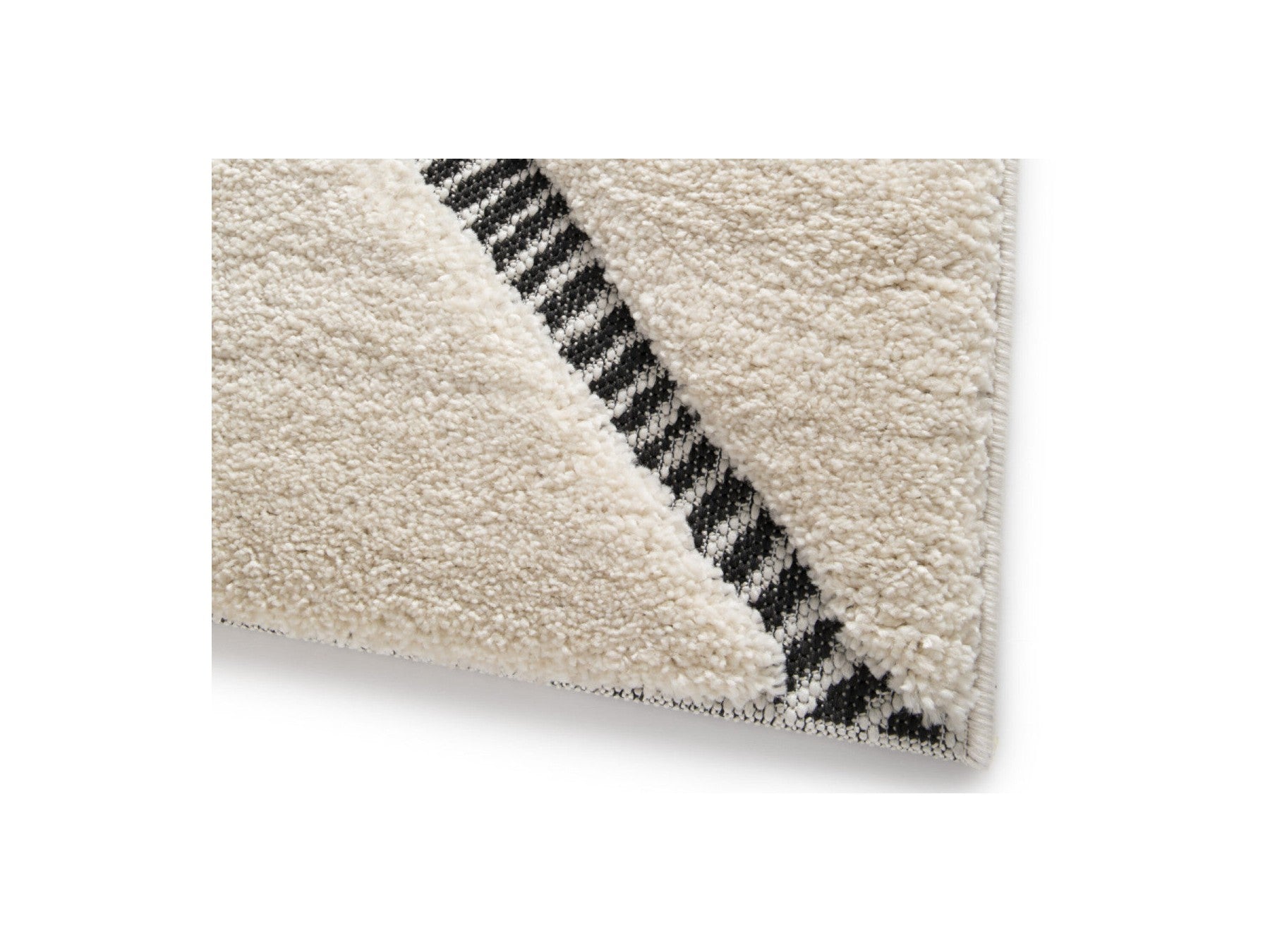 Tapis Poils Ras - Rachida - Motif Graphique - Gris Clair