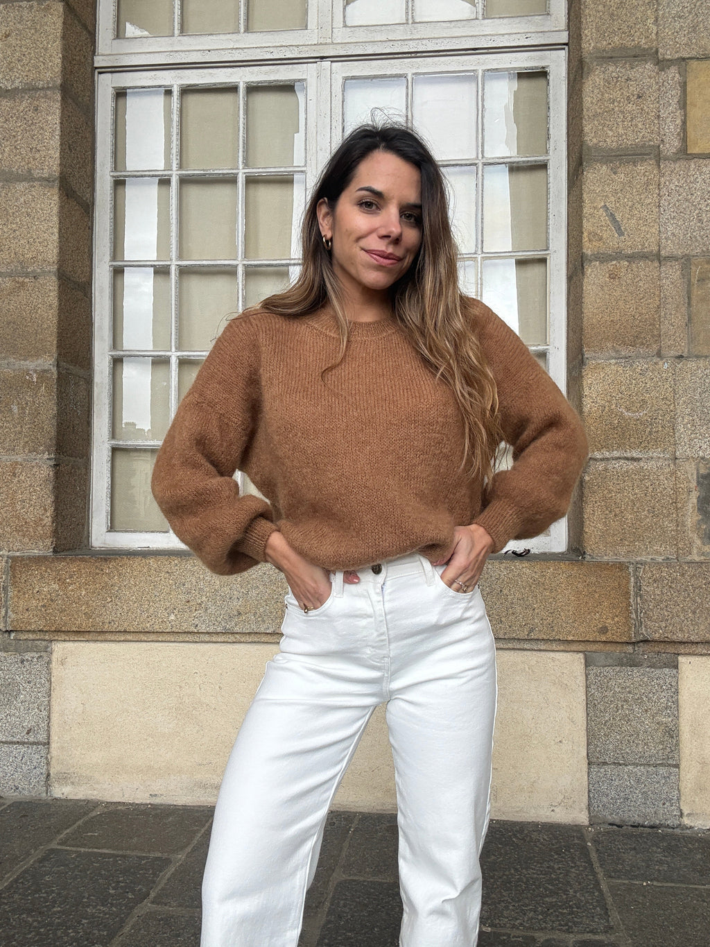 Jean cropped broderies Lola