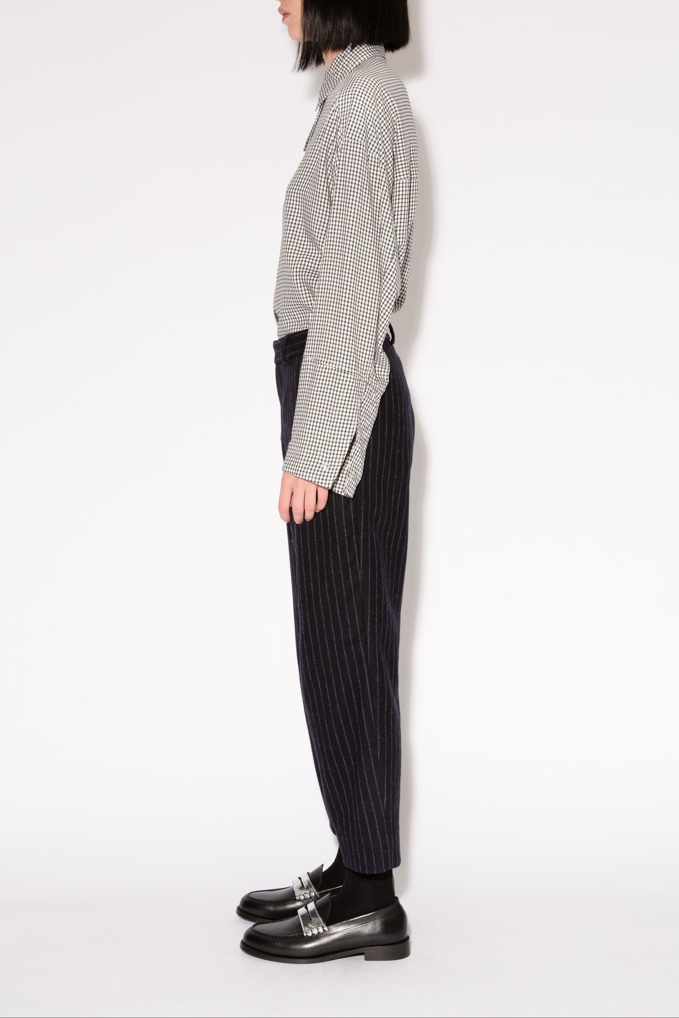 JANET SAVILE ROW STRIPES TROUSERS