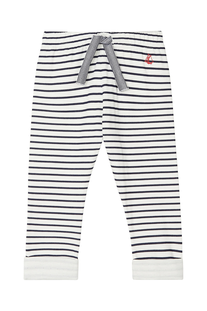 Pantalón - Blanco Y Azul Marino - Bebé Niño