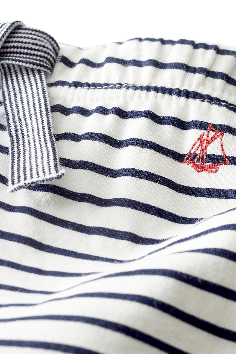 Pantalón - Blanco Y Azul Marino - Bebé Niño