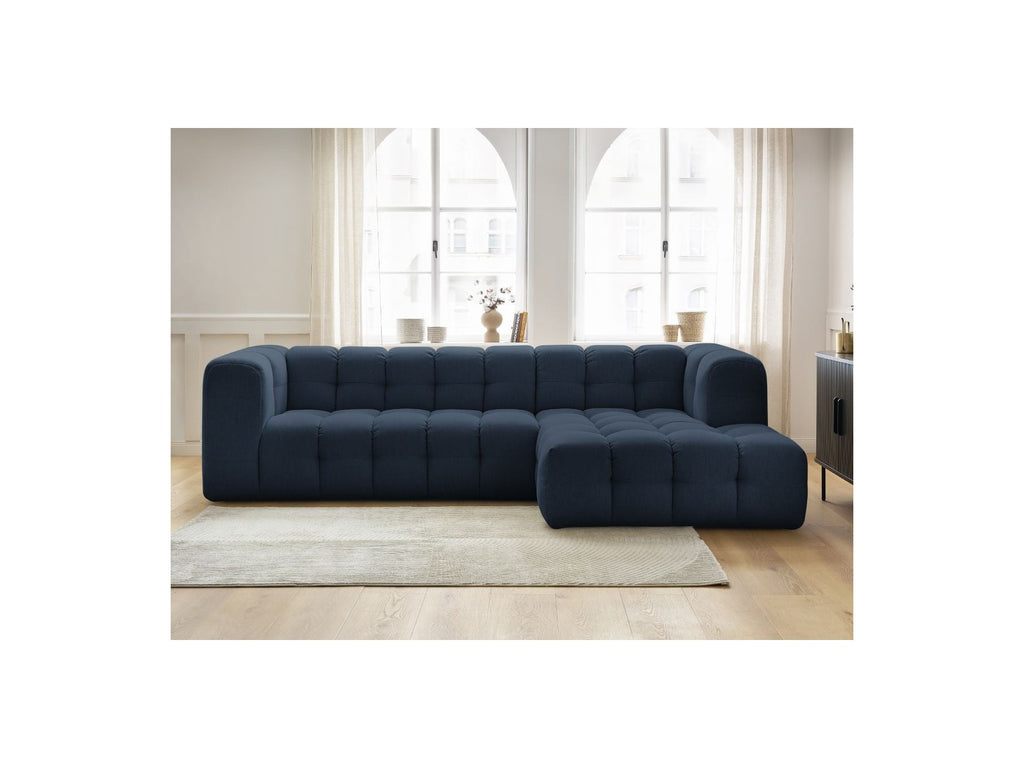 Cloud - Canapé D'Angle Fixe - Tissu Lisse - Angle Droit