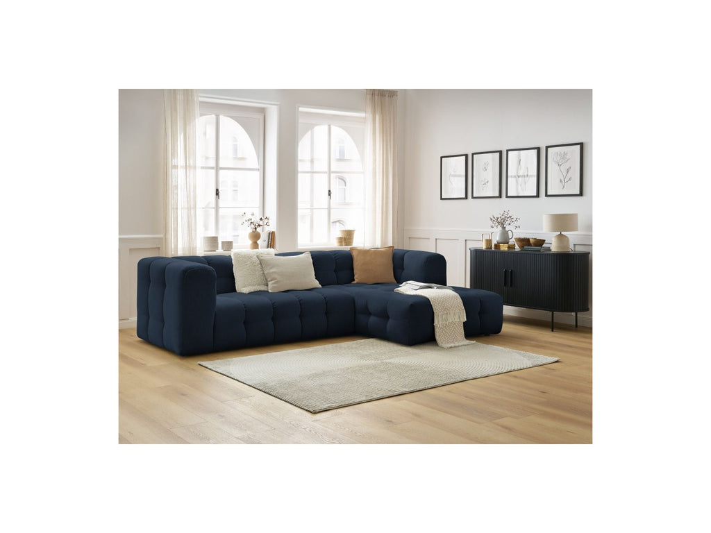 Cloud - Canapé D'Angle Fixe - Tissu Lisse - Angle Droit