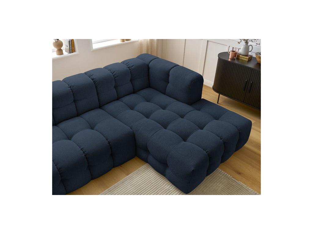 Cloud - Canapé D'Angle Fixe - Tissu Lisse - Angle Droit