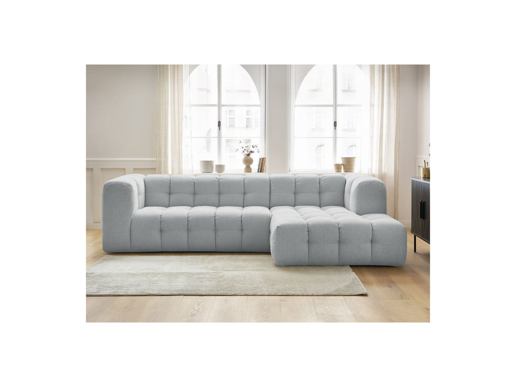 Cloud - Canapé D'Angle Fixe - Tissu Lisse - Angle Droit