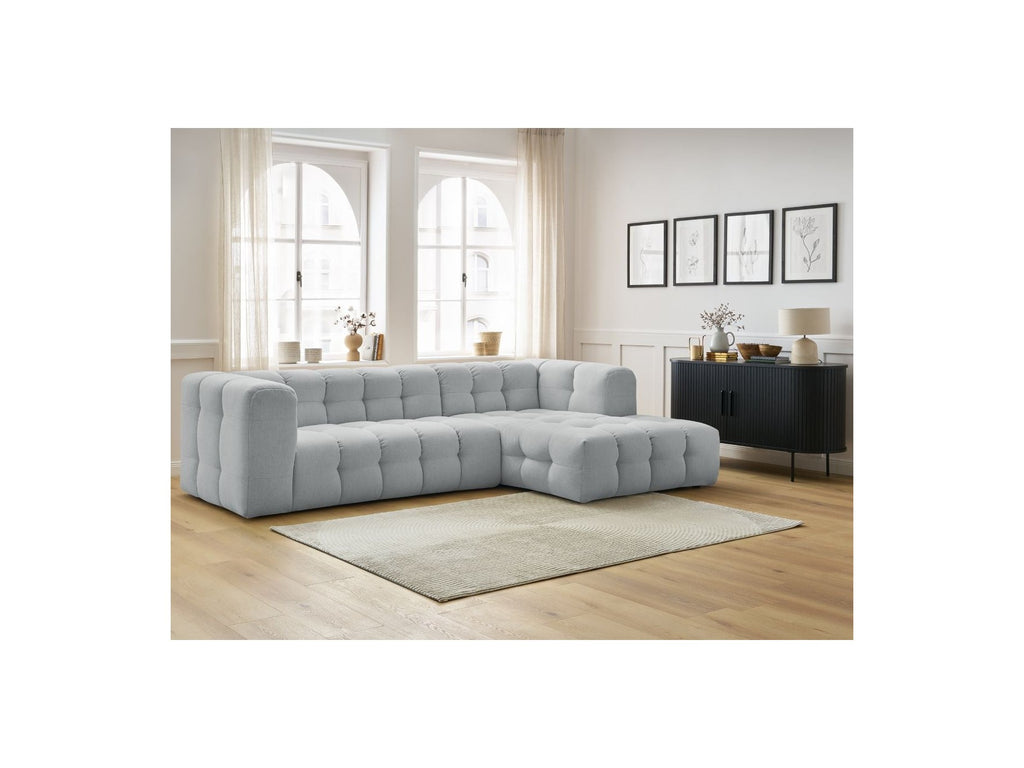 Cloud - Canapé D'Angle Fixe - Tissu Lisse - Angle Droit