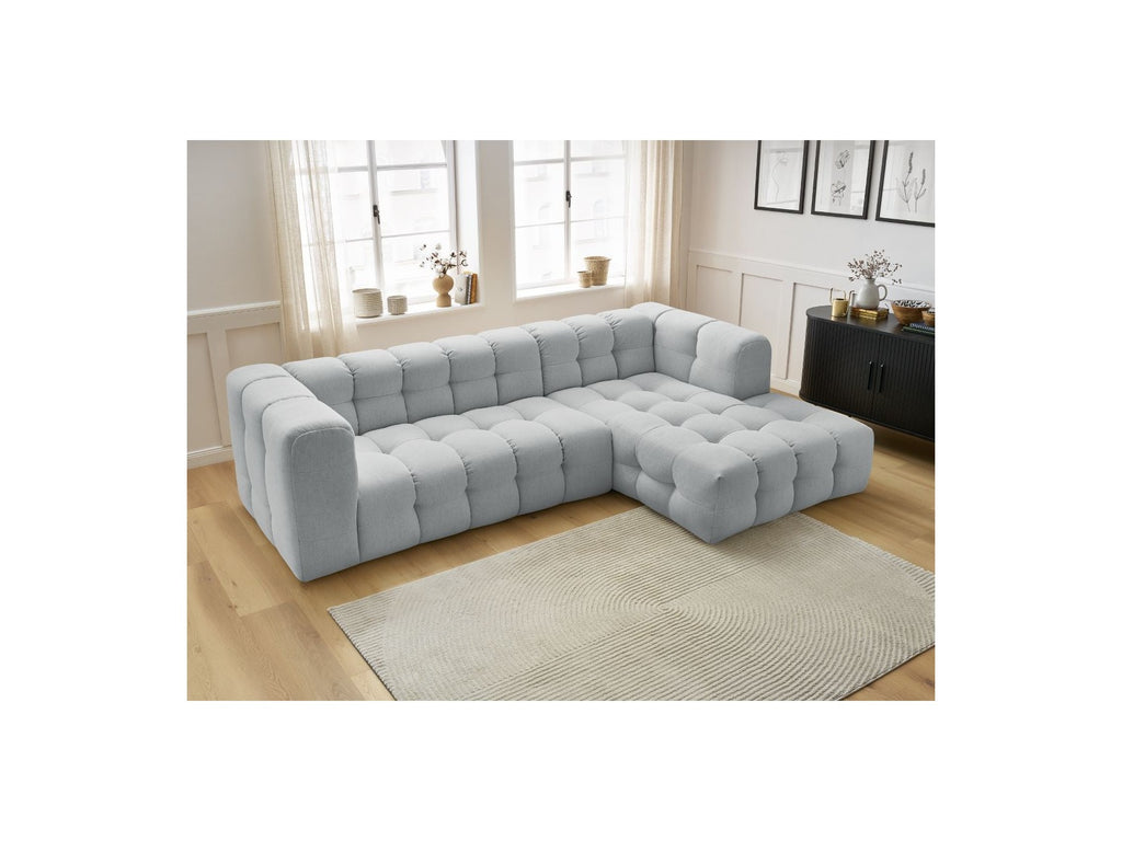 Cloud - Canapé D'Angle Fixe - Tissu Lisse - Angle Droit