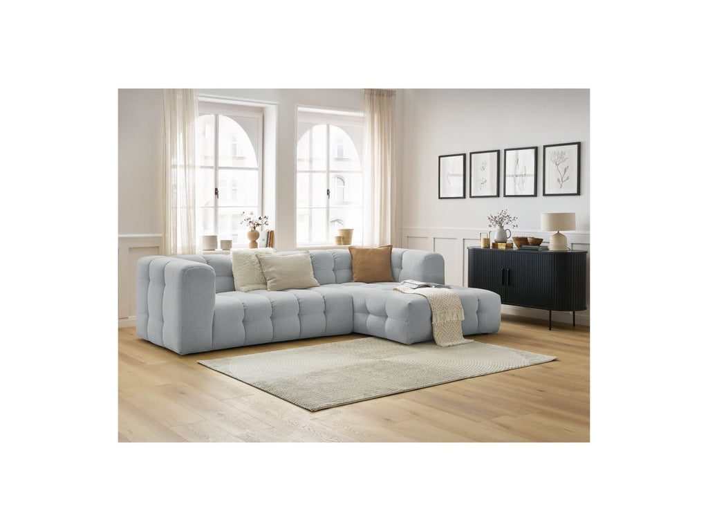Cloud - Canapé D'Angle Fixe - Tissu Lisse - Angle Droit