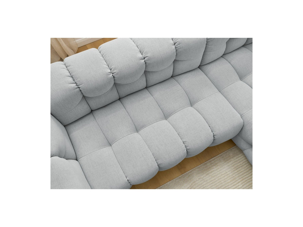 Cloud - Canapé D'Angle Fixe - Tissu Lisse - Angle Droit