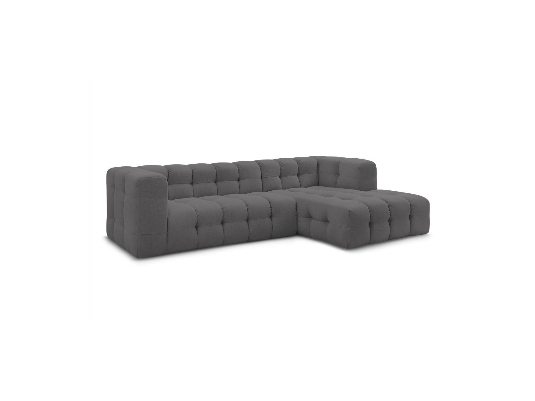 Cloud - Canapé D'Angle Fixe - Tissu Lisse - Angle Droit