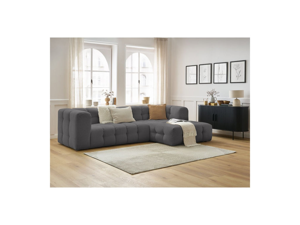Cloud - Canapé D'Angle Fixe - Tissu Lisse - Angle Droit