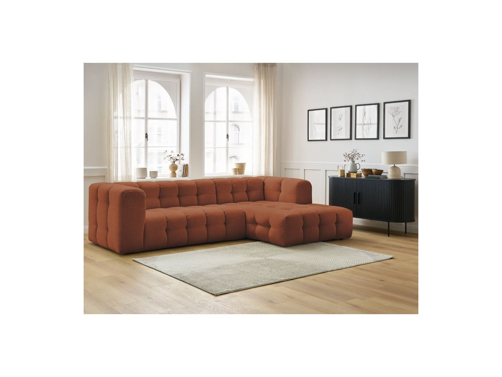 Cloud - Canapé D'Angle Fixe - Tissu Lisse - Angle Droit