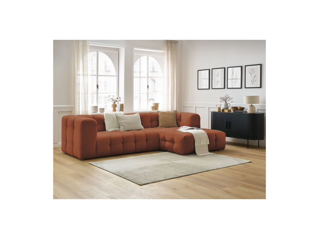 Cloud - Canapé D'Angle Fixe - Tissu Lisse - Angle Droit