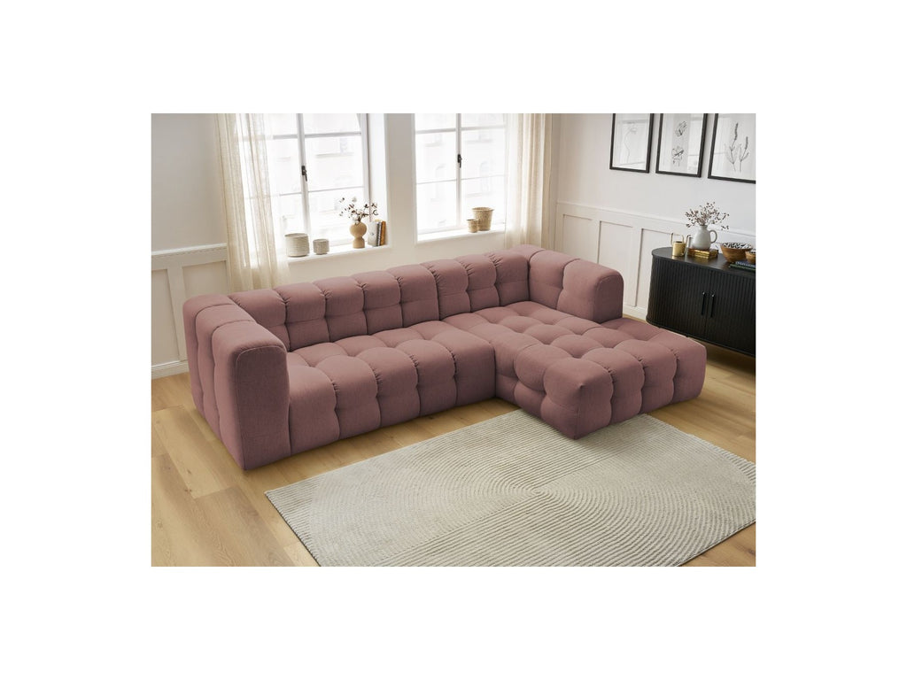 Cloud - Canapé D'Angle Fixe - Tissu Lisse - Angle Droit