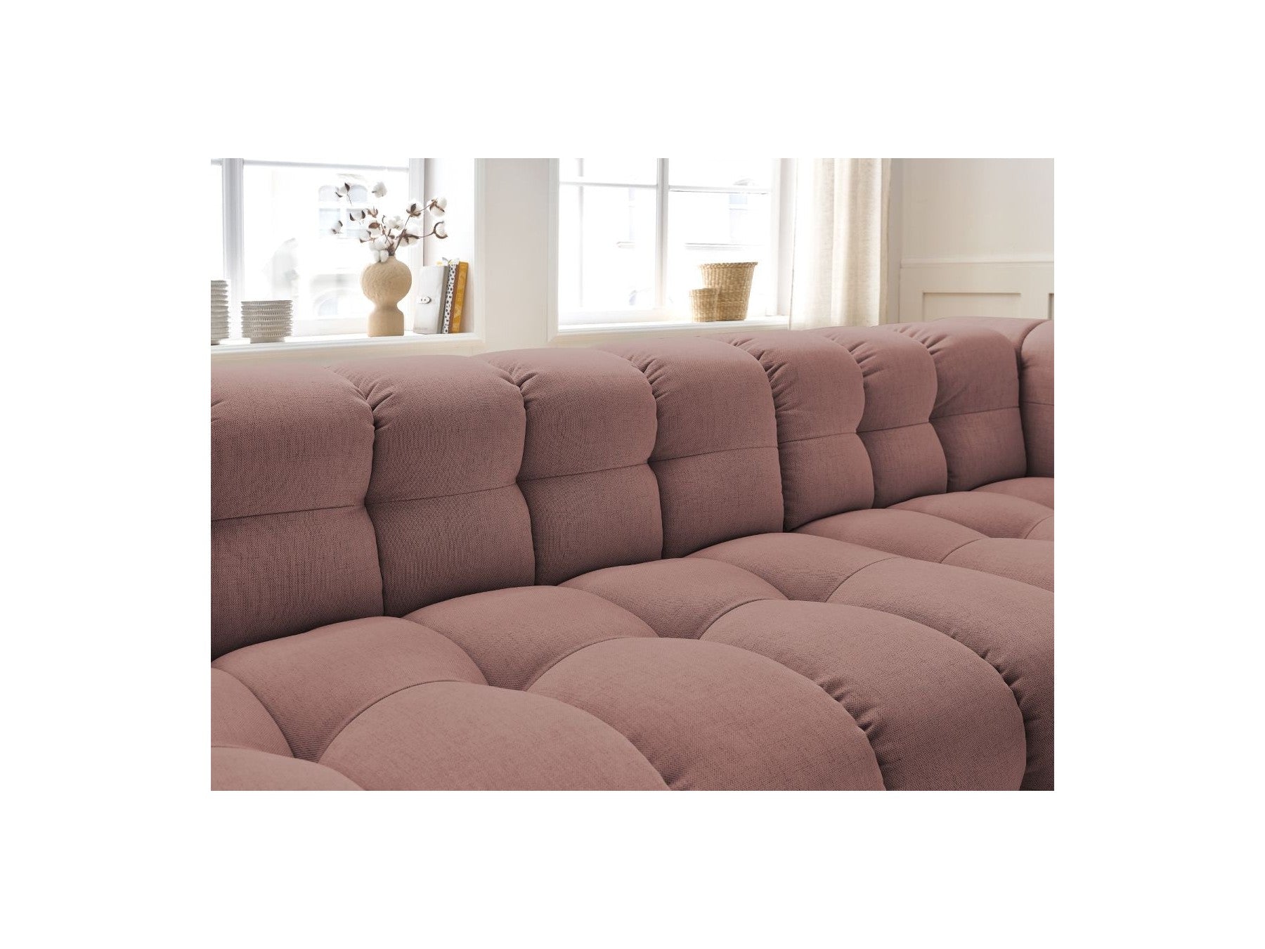 Cloud - Canapé D'Angle Fixe - Tissu Lisse - Angle Droit