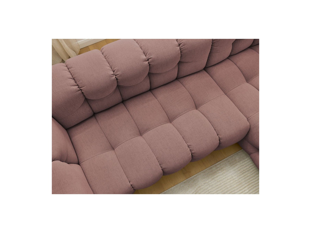 Cloud - Canapé D'Angle Fixe - Tissu Lisse - Angle Droit