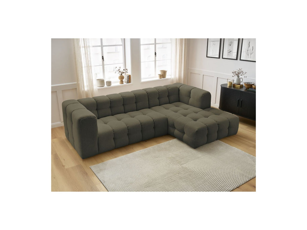 Cloud - Canapé D'Angle Fixe - Tissu Lisse - Angle Droit