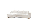 Augustin - Sofá esquinero reversible convertible con apertura exprés - Tejido bouclé
