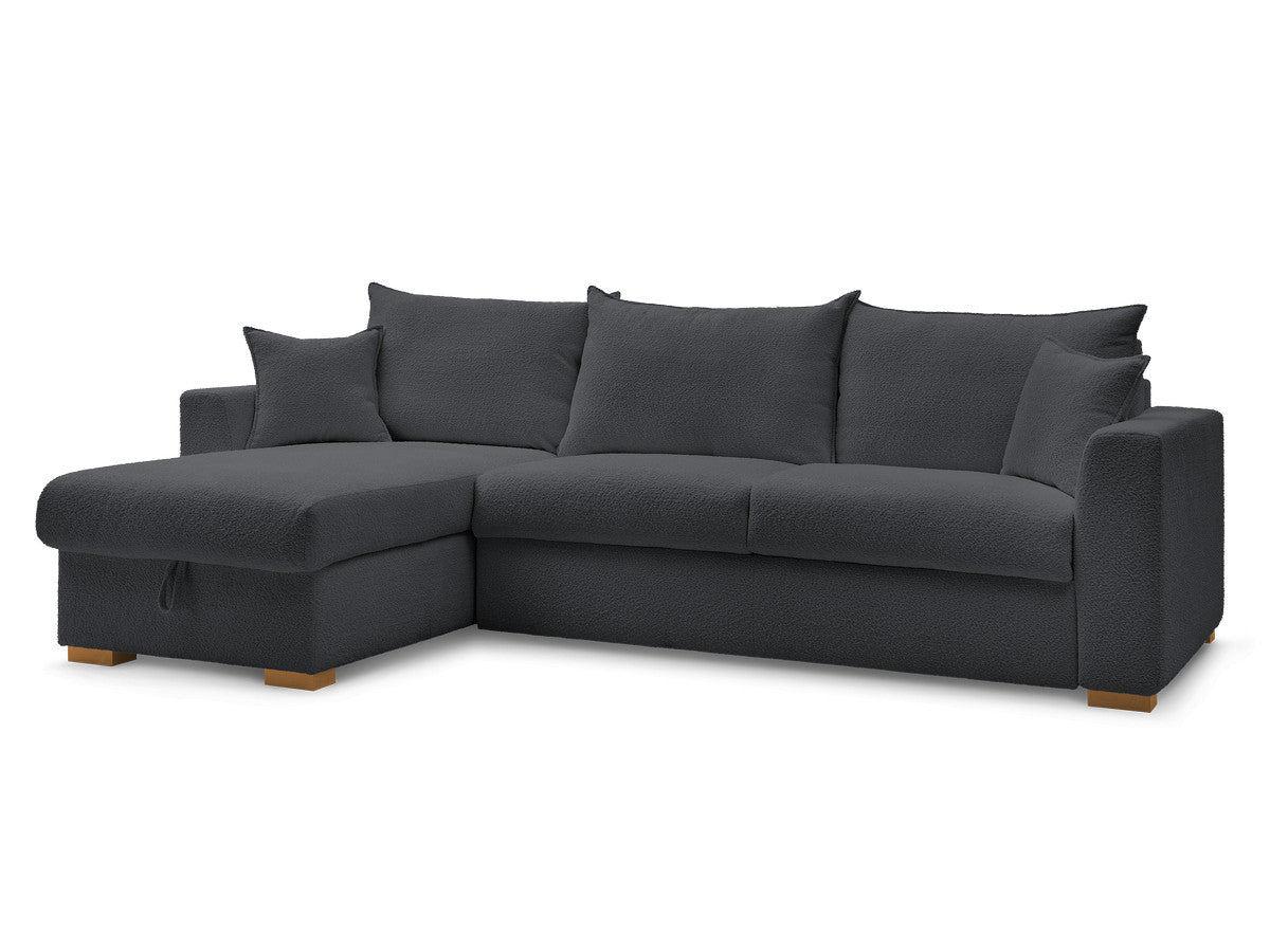 Augustin - Sofá esquinero reversible convertible con apertura exprés - Tejido bouclé