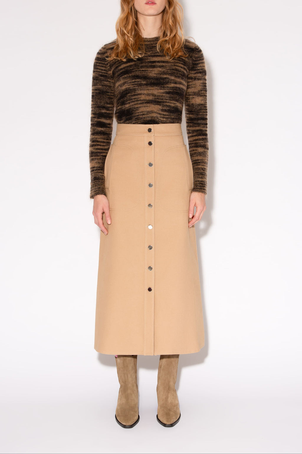 JUPE SIMONA SKATER Beige