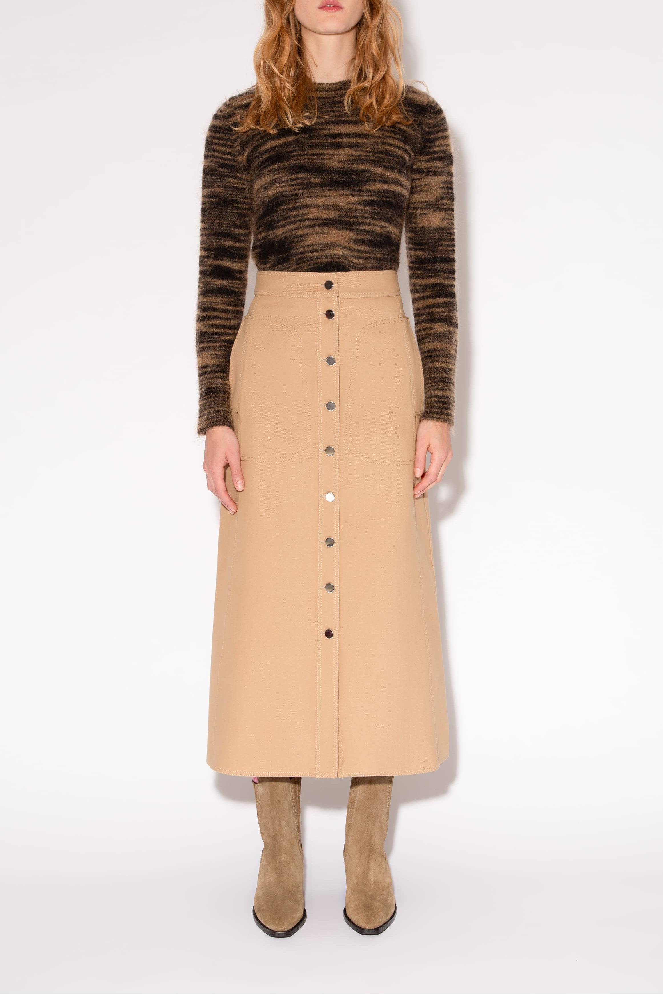 JUPE SIMONA SKATER Beige