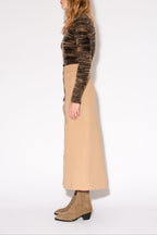 JUPE SIMONA SKATER Beige