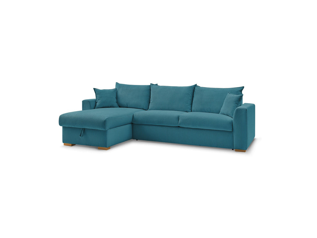 Augustin - Sofá esquinero reversible convertible con apertura exprés - Tejido bouclé