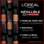 Base de maquillaje Infallible 32H Matte Cover 350 tono dorado