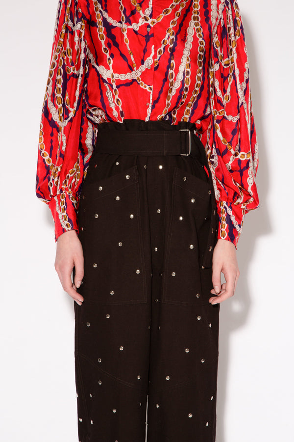 PANTALON UNNIE STUDS MARMONT CHARBON