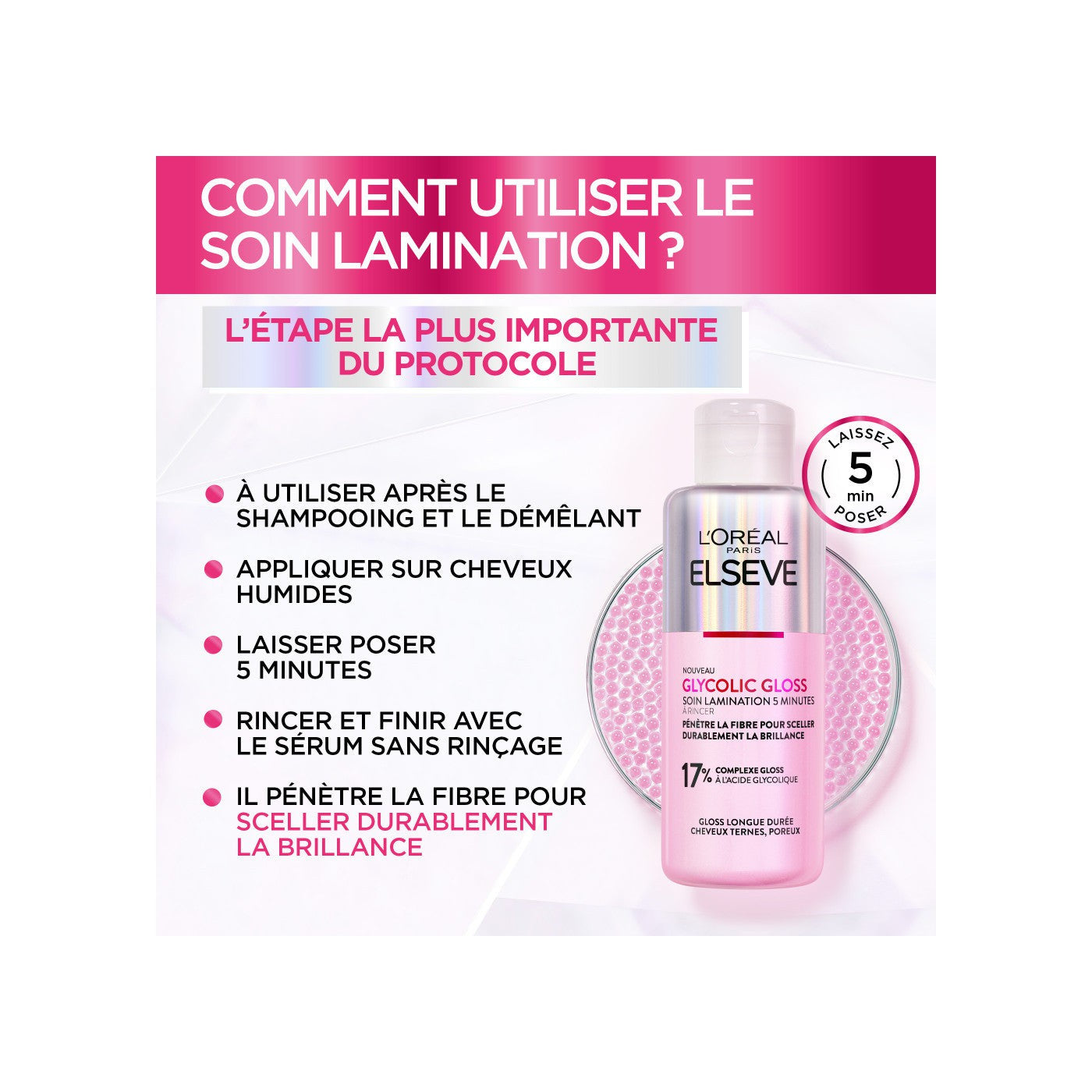 Elseve Glycolic Gloss - La Routine Complète Des Cheveux Ternes