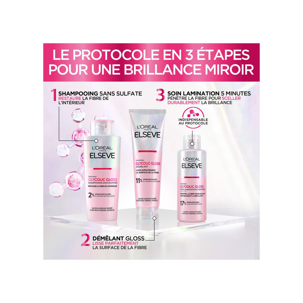 Elseve Glycolic Gloss - La Routine Complète Des Cheveux Ternes