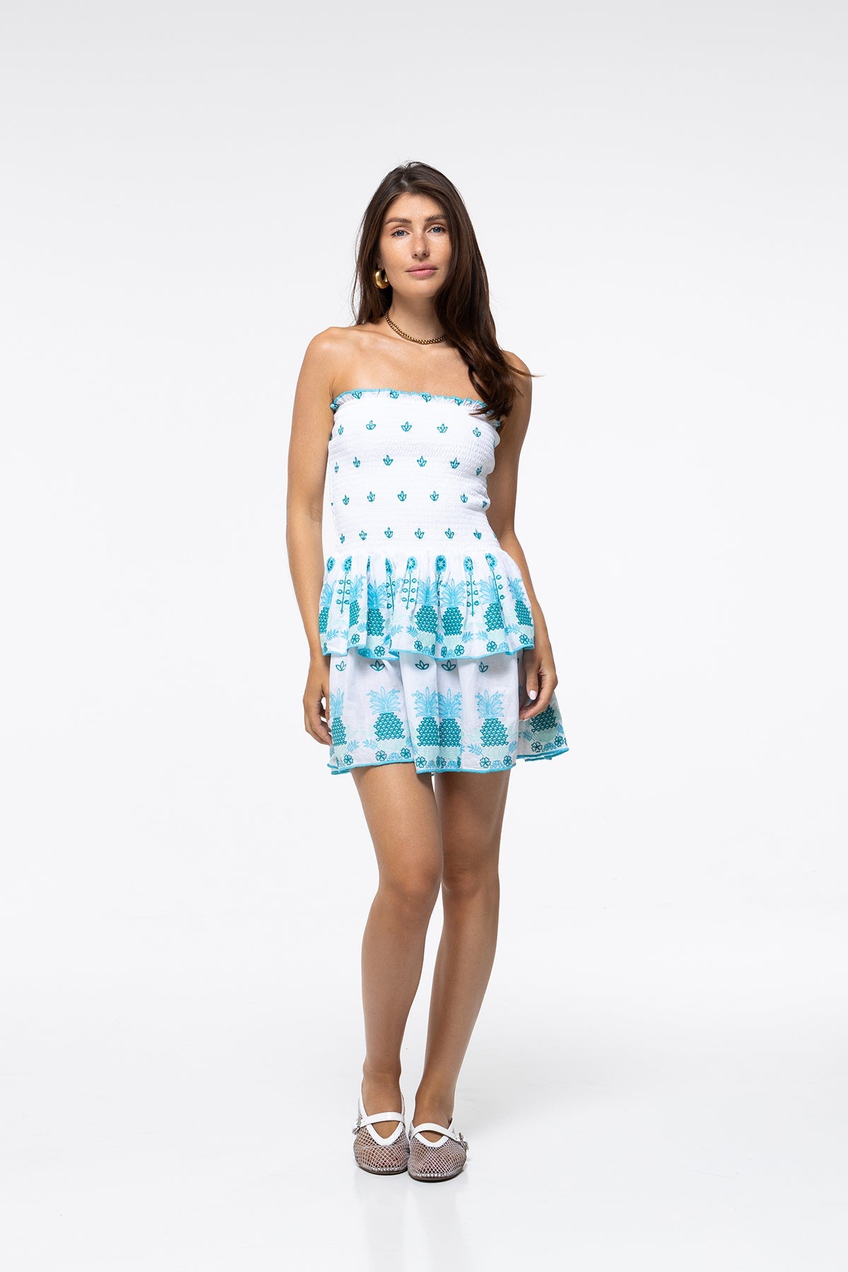 Vestido Ines - Aqua Pineapple