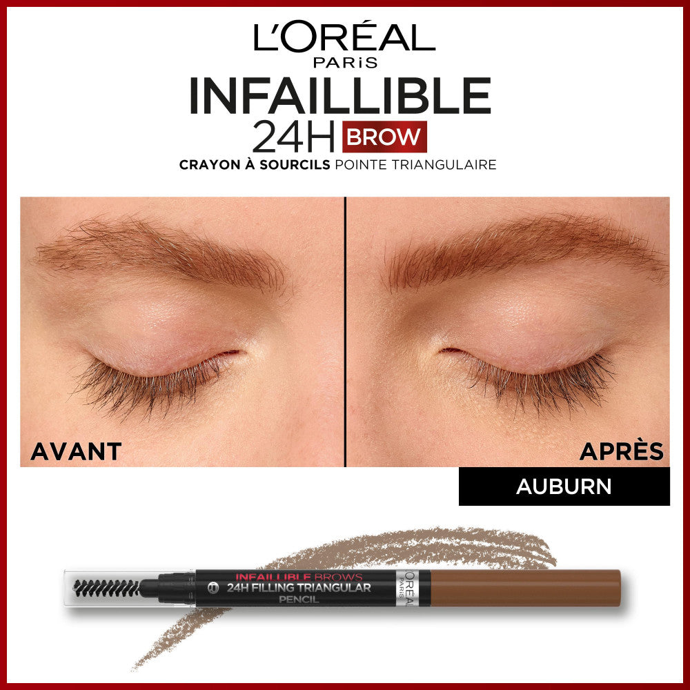 Infallible 24H Brow Eyebrow Pencil Triangular Tip 5.23 Auburn