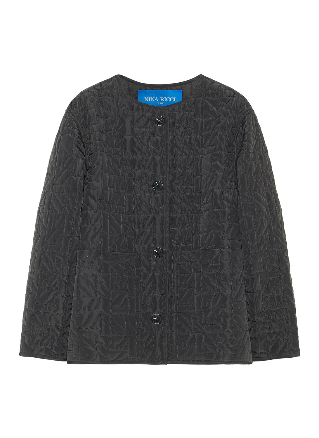 Straight Quilted Jacket - Black - Women