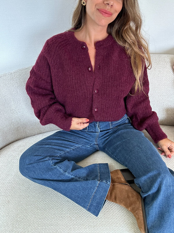 Cardigan Irène Bordeaux