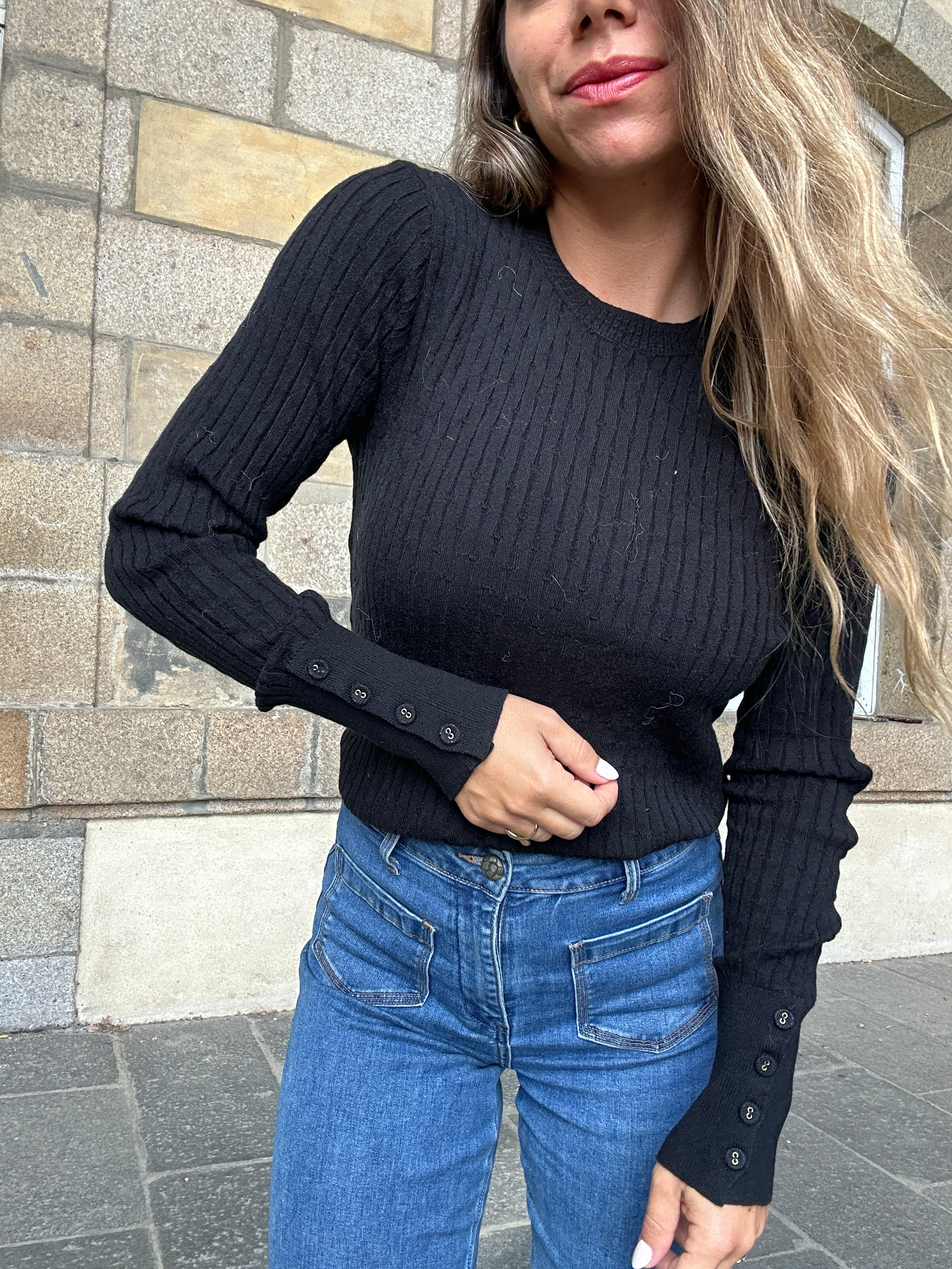 Pull Fin Diane Noir