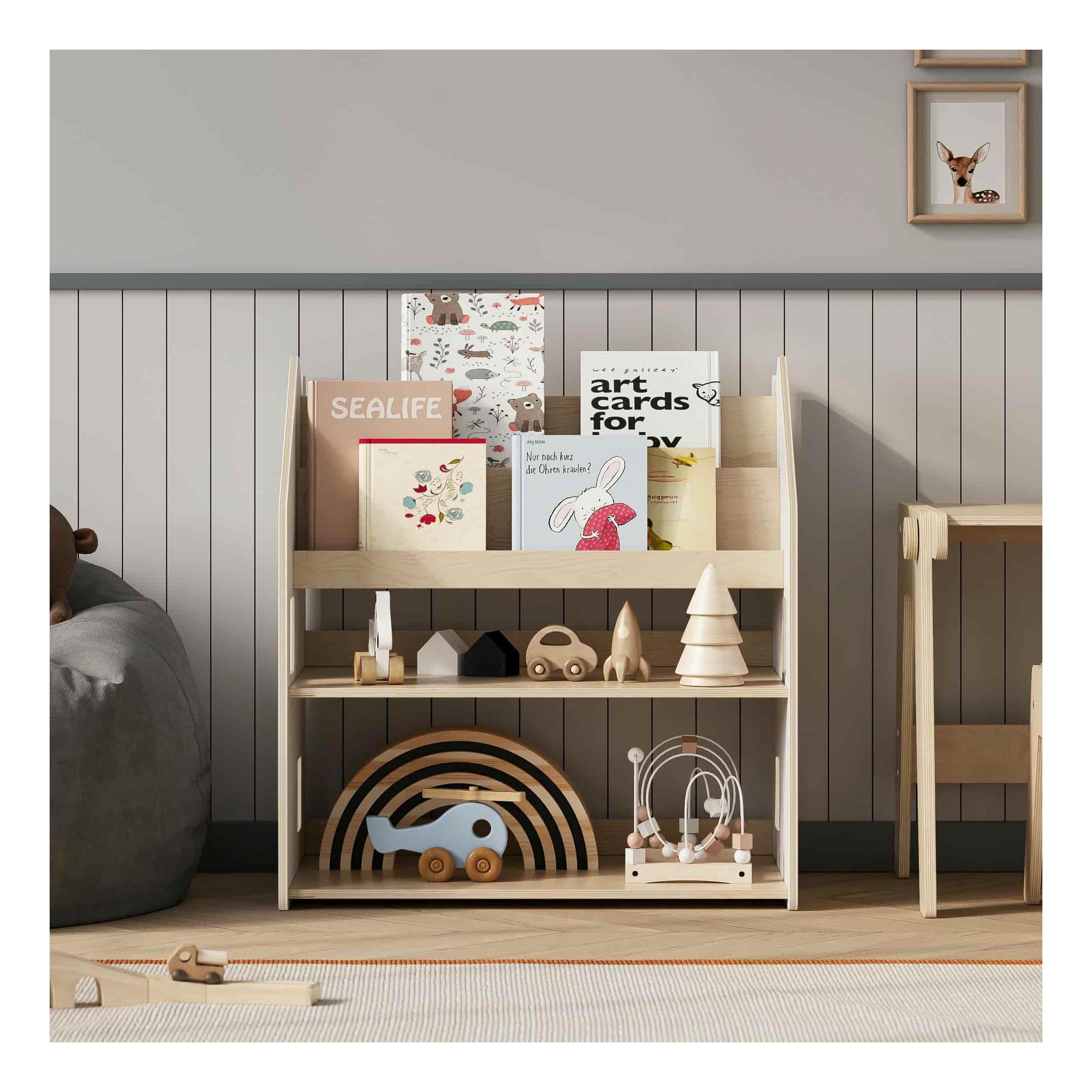 Versatile 2-In-1 Montessori Shelving Unit – White
