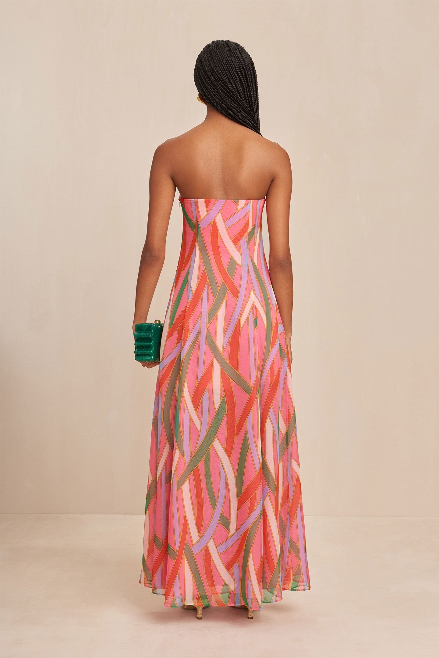 Misa Dress - Vintage Stripe Print