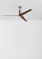 Wind Forma - 45W Quiet Ceiling Fan with Optional Ambient Light - Nickel/Dark Wood Effect