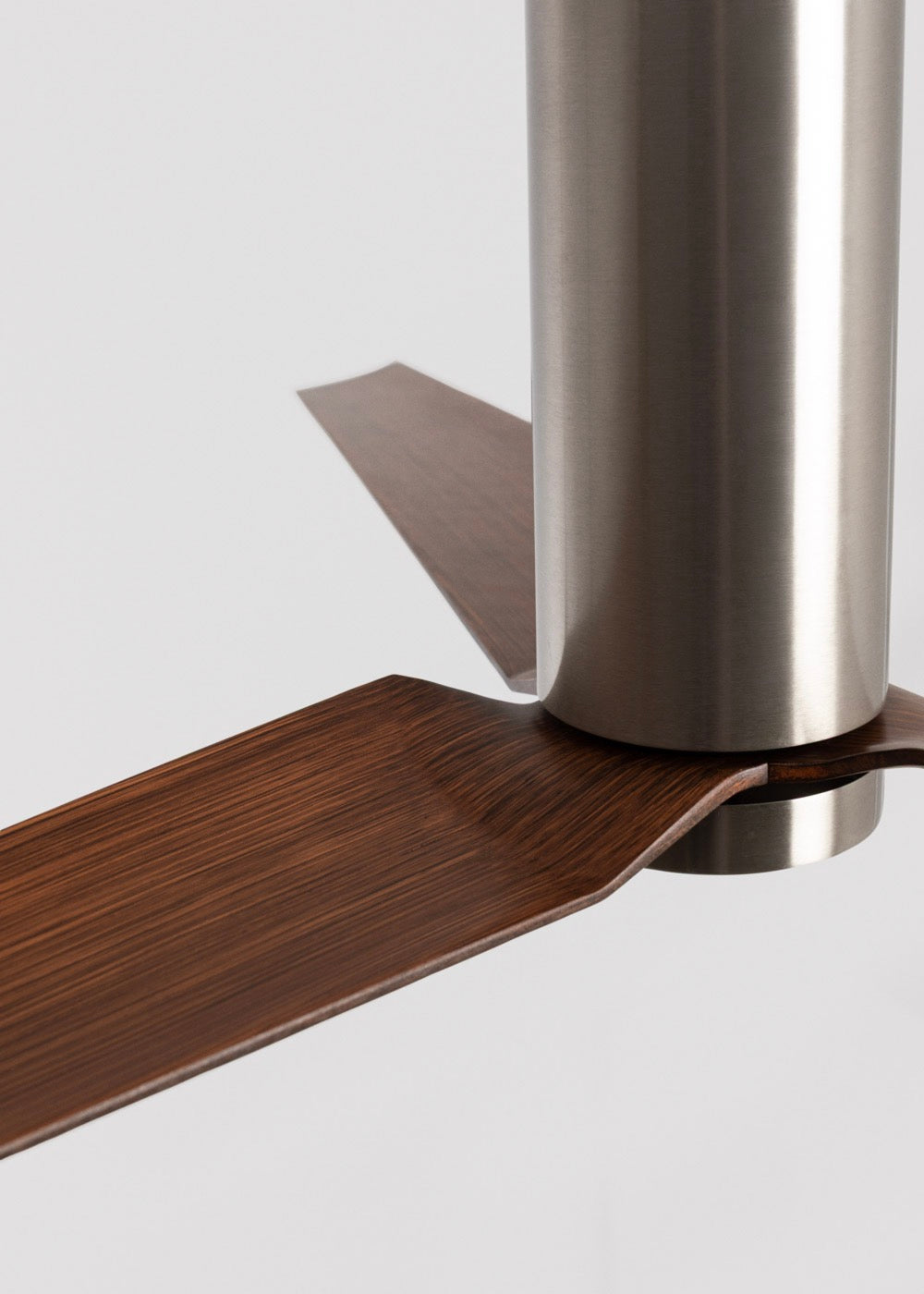 Wind Forma - 45W Quiet Ceiling Fan with Optional Ambient Light - Nickel/Dark Wood Effect
