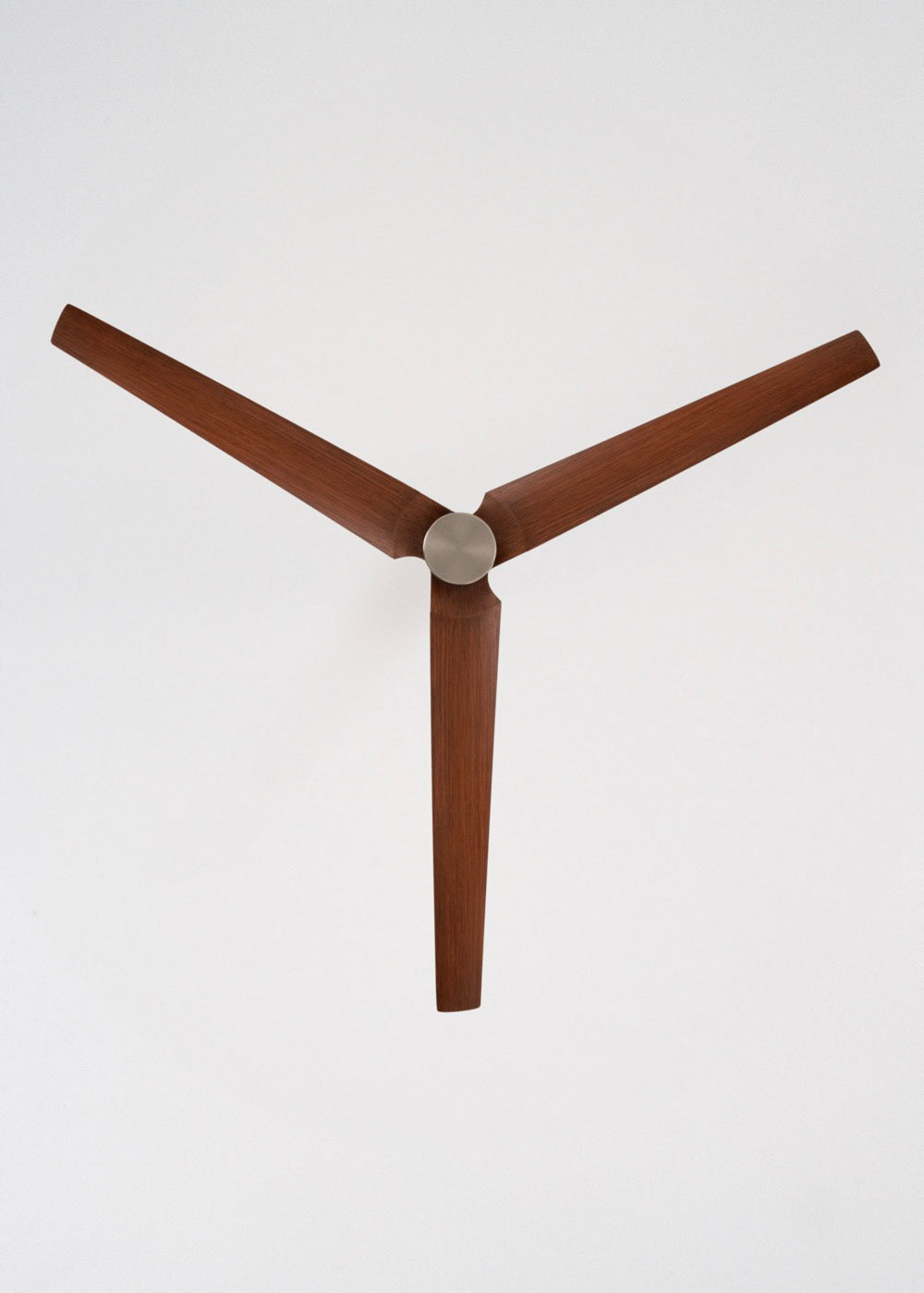Wind Forma - 45W Quiet Ceiling Fan with Optional Ambient Light - Nickel/Dark Wood Effect