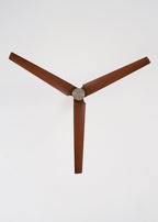 Wind Forma - 45W Quiet Ceiling Fan with Optional Ambient Light - Nickel/Dark Wood Effect