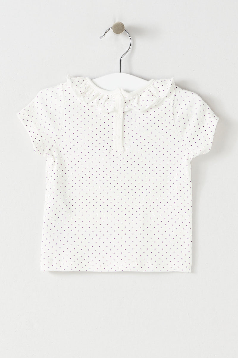 2 Camisetas - Blanco - Bebé Niña